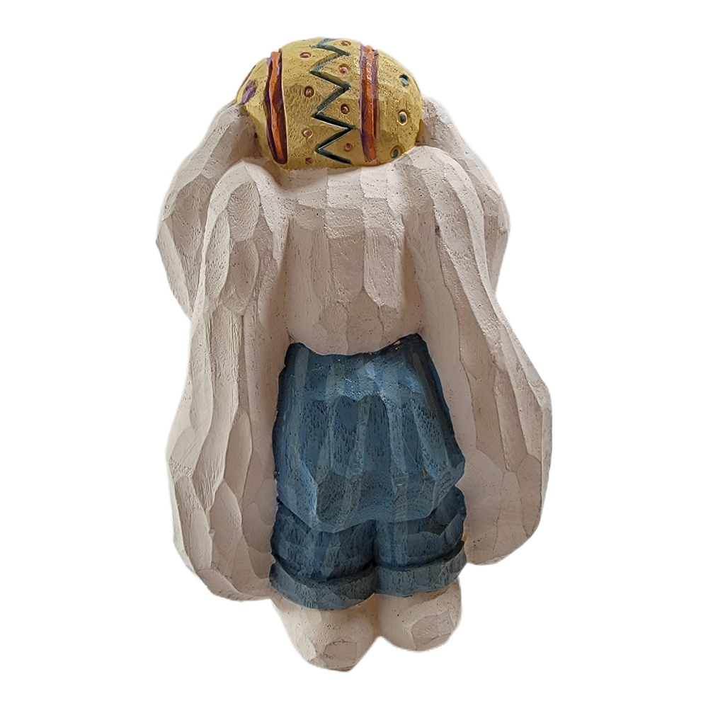 Easter Bunny Figurine with Colorful Egg - Picture 3 of 6